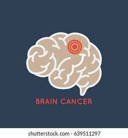 Brain cancer logo vector icon design