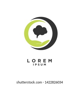 brain care logo icon design vector illustration