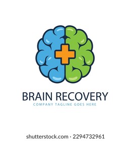 Brain Care Logo Template Design Vector, Brain Recovery logo