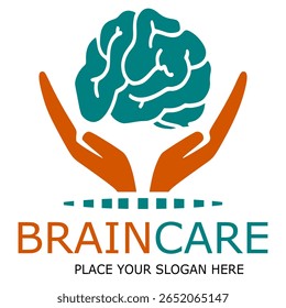 Brain care logo template, care logo designs, brain symbol vector 
