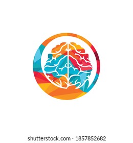 Brain care vector logo design. Smart care logo design concept.	