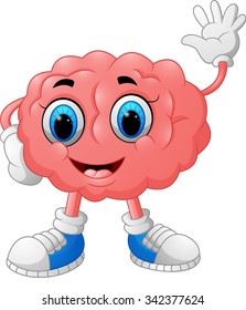 Brain cartoon illustration