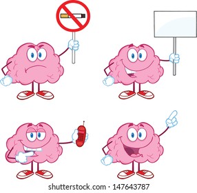 Brain Cartoon Mascot Collection 5