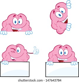 Brain Cartoon Mascot Collection 9