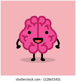 Brain Cartoon Vector Illustration