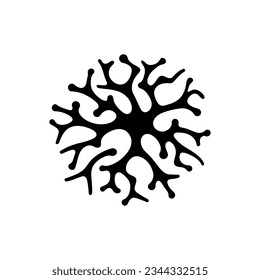 Brain cell icon on white background