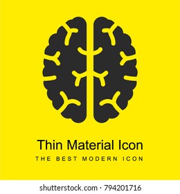 Brain Cenit View bright yellow material minimal icon or logo design