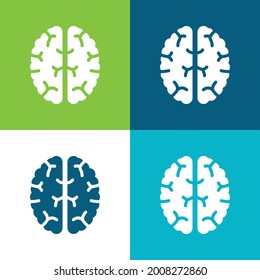 Brain Cenit View Flat four color minimal icon set