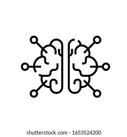 Icono de línea de desafío cerebral, signo de concepto, ilustración de vector de contorno, símbolo lineal.