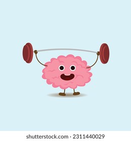 Brain-Zeichen-Illustration mit Ausdrücken Vektor eps10