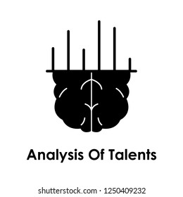 brain, chart, analysis of talents icon. Element of business icon for mobile concept and web apps. Detailed brain, chart, analysis of talents icon can be used for web and mobile