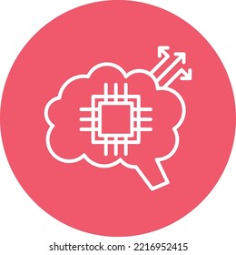 Brain Chip Vector icon which is suitable for commercial work and easily modify or edit it

