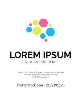 Diseño de vectores con logotipo en color circular