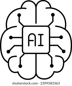 brain and circuit, artificial intelligence concept