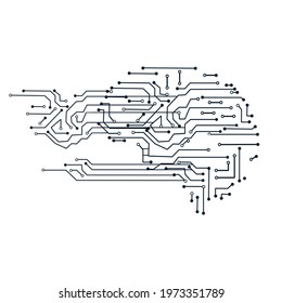 brain Circuit Board Technology. Technological circuit board texture