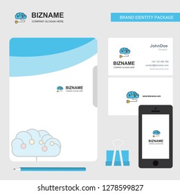 Brain circuit  Business Logo, File Cover Visiting Card and Mobile App Design. Vector Illustration