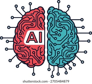 Das Gehirnschaltungsdesign repräsentiert künstliche Intelligenz auf schwarzem Hintergrund, die die Zukunft des technologischen maschinellen Lernens und der digitalen Innovation in einem modernen Grafikstil symbolisiert.