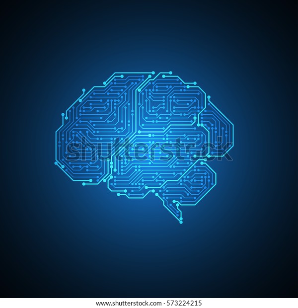 脳の回路は電子です のベクター画像素材 ロイヤリティフリー