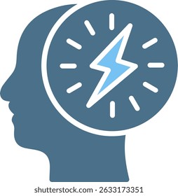 Brain circuit Glyph Two Colour Icon