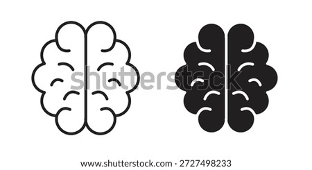 Brain circuit icon designs collection for mobile, ui, web.