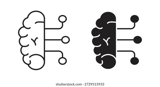Gehirnschaltkreis-Symbol. gefülltes Flachschild für mobiles Konzept und Webdesign