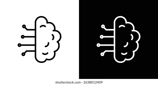 Brain circuit icon Graphic vector set for ui design