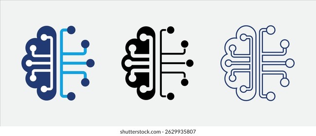 Ícone do circuito cerebral simbolizando a inteligência da máquina
