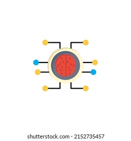 Brain Circuit Icon, Brain Circuit Icon Vector. 