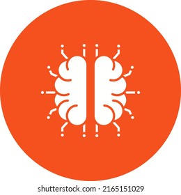 Brain Circuit Icon Vector Image. Can Also Be Used For Artificial Intelligence. Suitable For Mobile Apps, Web Apps And Print Media.