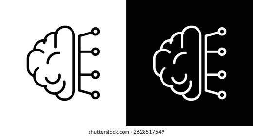 Brain circuit icon vector for web, computer and mobile apps
