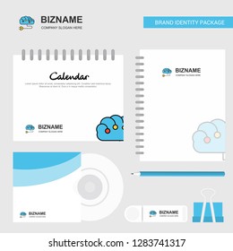 Brain circuit  Logo, Calendar Template, CD Cover, Diary and USB Brand Stationary Package Design Vector Template
