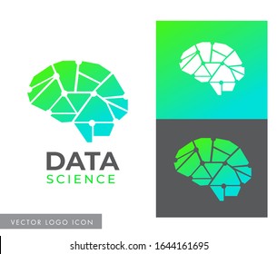 Brain circuit, vector logo icon