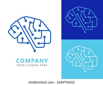 Brain Circuit, Vector Logo Icon