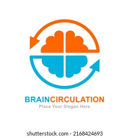 Brain Circulation Vector Logo Design. Suitable For Education