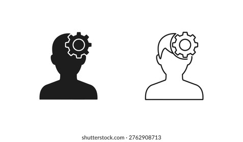 Brain Cog Thinking: Boost Cognitive Function Naturally Vector