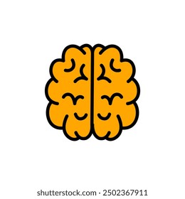 Brain color icon suitable for info graphics, websites and print media and interfaces. Vector sign isolated on white background.
