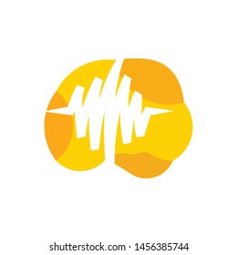 brain with colorful logo template