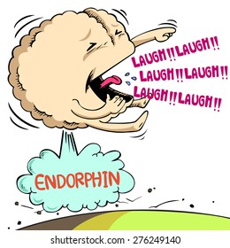 Brain Comics laugh and fart out a message of happiness.