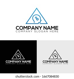 brain company logo design template
