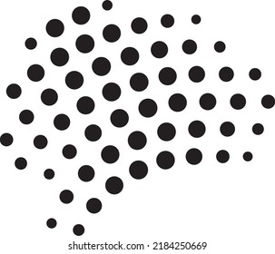 A brain composed of streamlined dots	