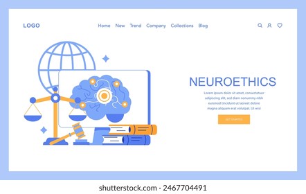 Brain Computer Interface concept A captivating vector illustration showcasing the synergy between human cognition and advanced computational technology Vector illustration