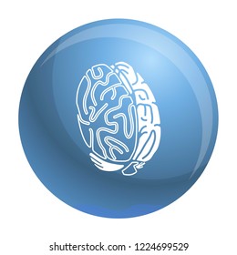 Brain concept icon. Simple illustration of brain concept vector icon for web design isolated on white background