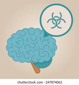 Brain Concept Illustration Biological Contamination Stock Vector ...