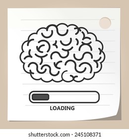 Brain concept illustration: loading