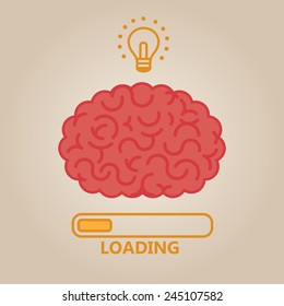 Brain concept illustration: loading idea