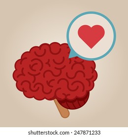 Brain concept illustration: love