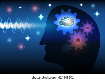 Brain, the concept of thinking. Vector EPS.10