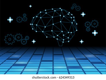 Brain, the concept of thinking. Vector EPS.10