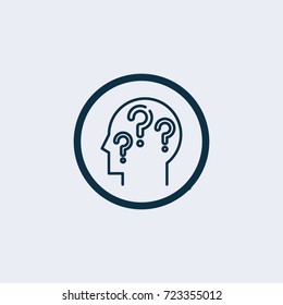Brain confusion icon