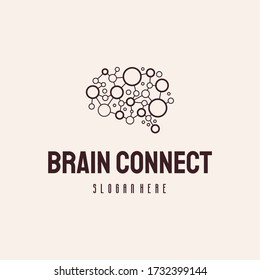Brain Connect logo designs concept vector, Brain Tech logo 